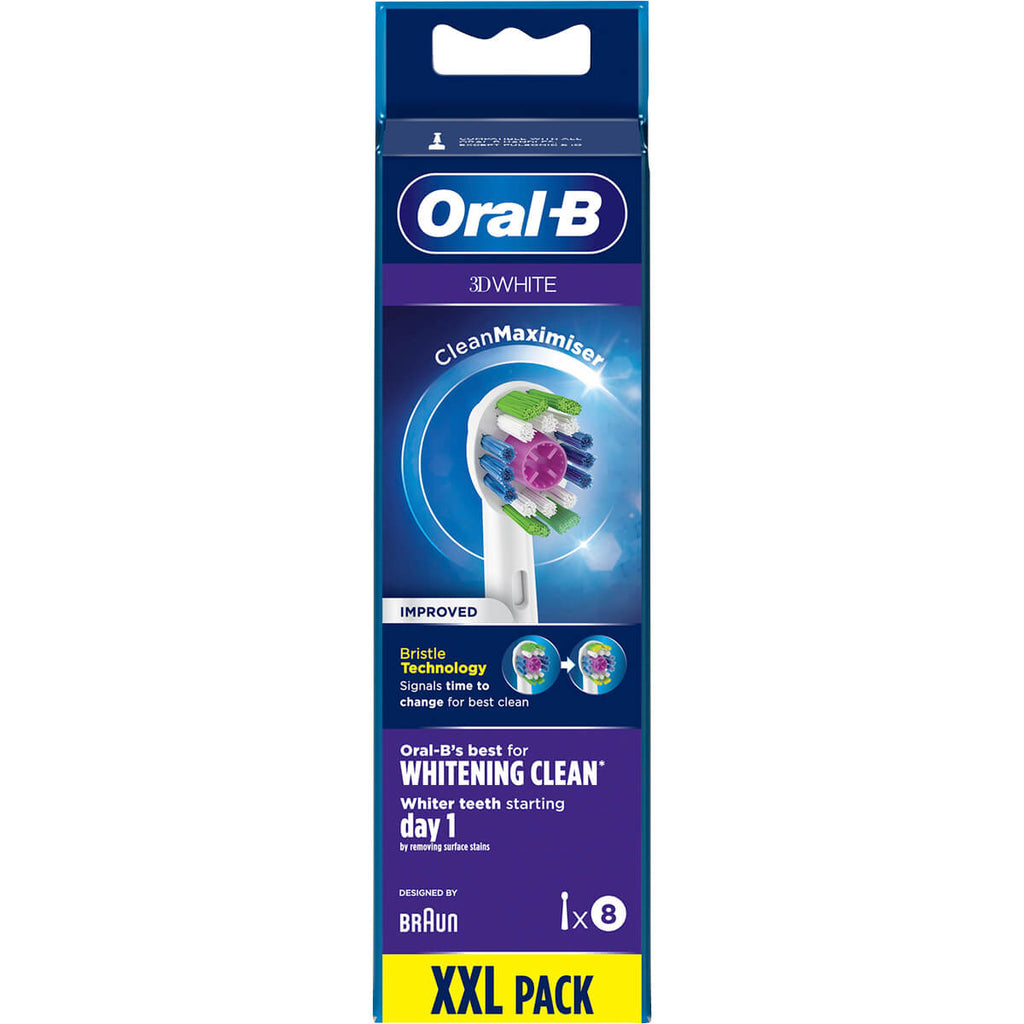 Oral-B 3D White Power Toothbrush Refill Heads (8 Pack)